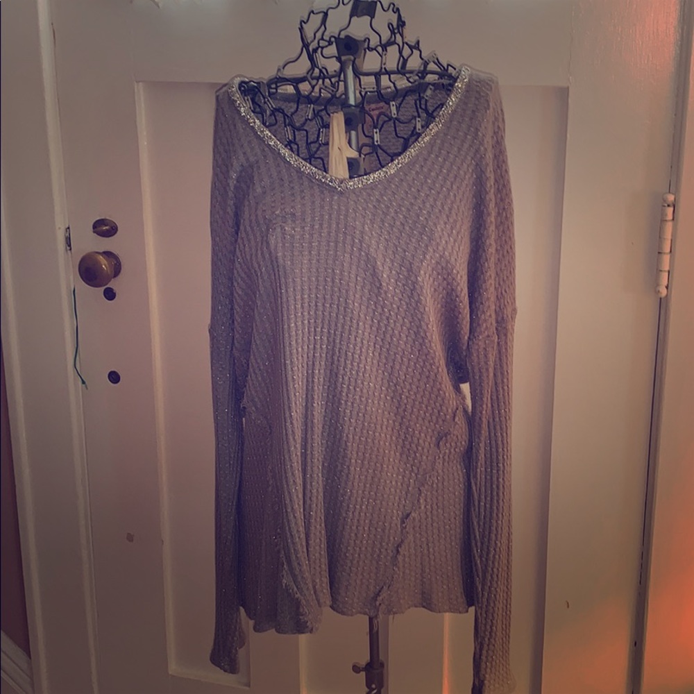 Juicy couture tunic sparkly dressy platinum large